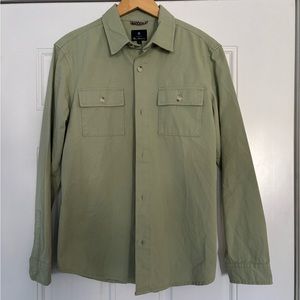 Ben Sherman Cotton Twill Shirt Jacket in Swamp Men’s Size Medium